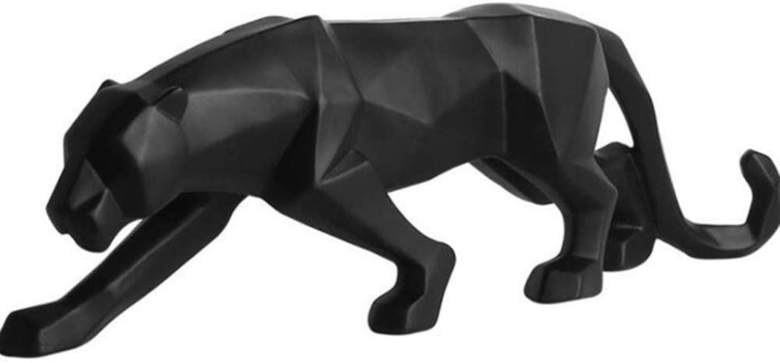 Resin cheetah figurine styled as living room décor