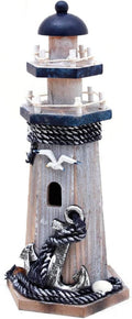 Anita Store Handcrafted Wooden Lighthouse Coastal Decor