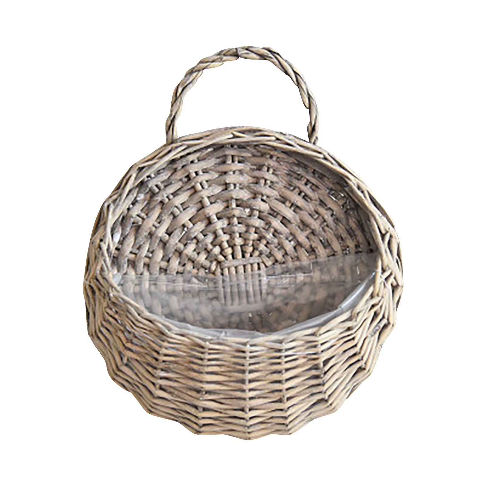 Home Decor , Handmade Woven Hanging Basket Storage Basket Flower Pot Hanging Wall Basket