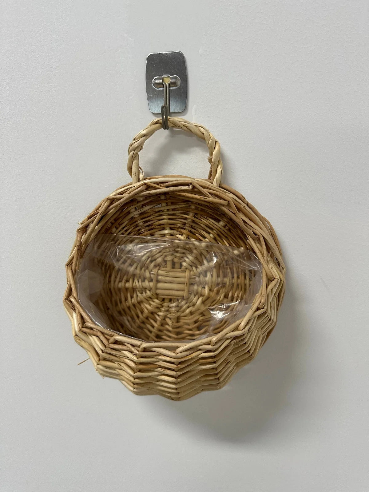 Home Decor , Handmade Woven Hanging Basket Storage Basket Flower Pot Hanging Wall Basket