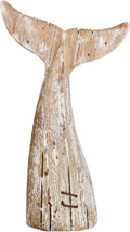 Anita Store Hand-Painted Wooden Whale Tail Coastal Decor