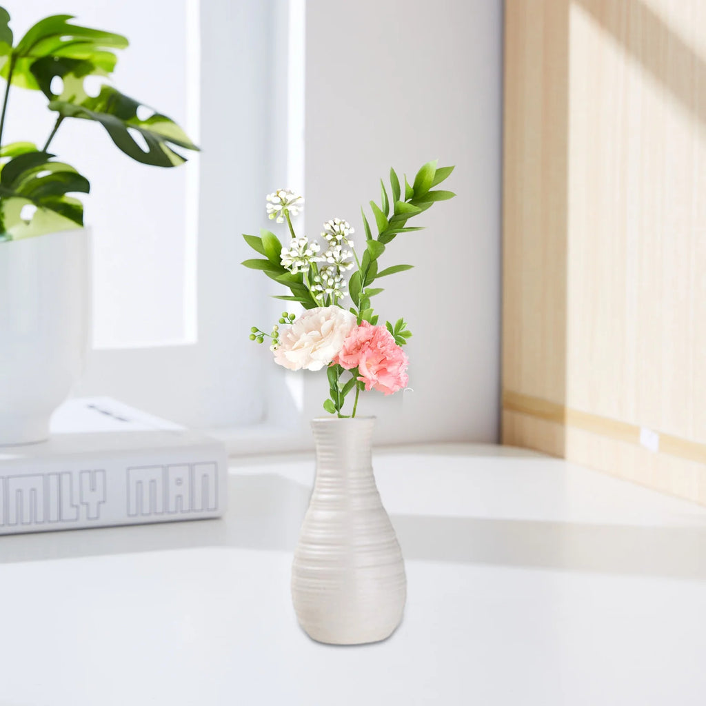 White Tall Floor Vase, 8.27×2.16" Vase, Decorative Flower Vases for Modern Home Decor Living Room Office Bedroom Kitchen Wedding Centerpieces Farmhouse Decor Cute Vases, Home Gifts Women Mom