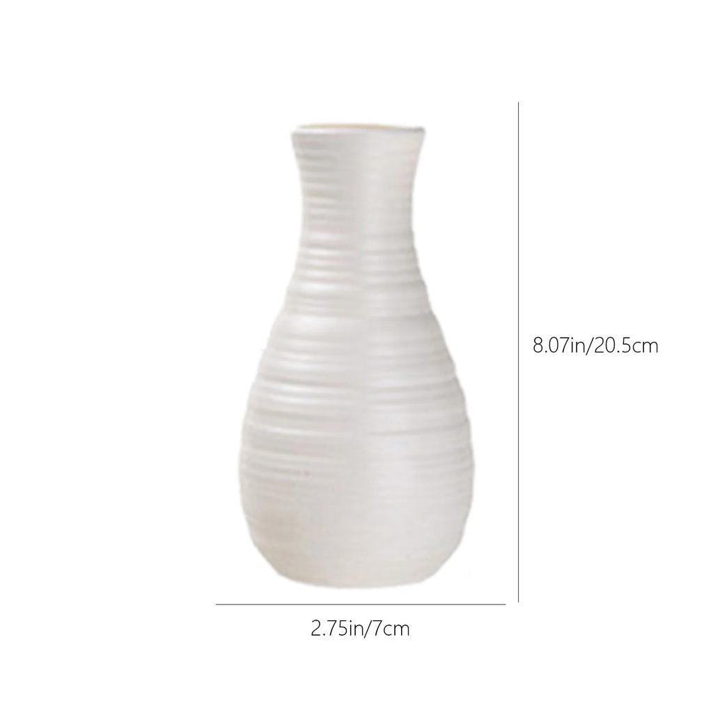 White Tall Floor Vase, 8.27×2.16" Vase, Decorative Flower Vases for Modern Home Decor Living Room Office Bedroom Kitchen Wedding Centerpieces Farmhouse Decor Cute Vases, Home Gifts Women Mom