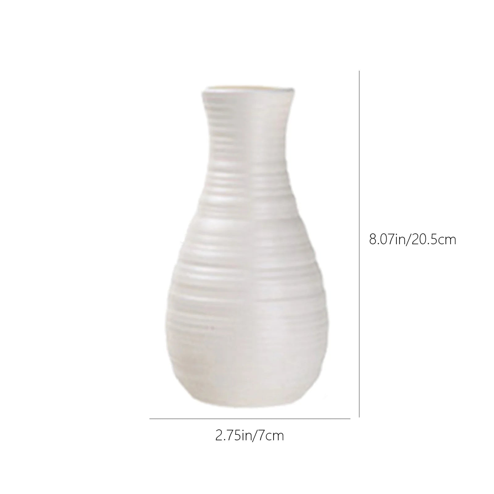 White Tall Floor Vase, 8.27×2.16" Vase, Decorative Flower Vases for Modern Home Decor Living Room Office Bedroom Kitchen Wedding Centerpieces Farmhouse Decor Cute Vases, Home Gifts Women Mom