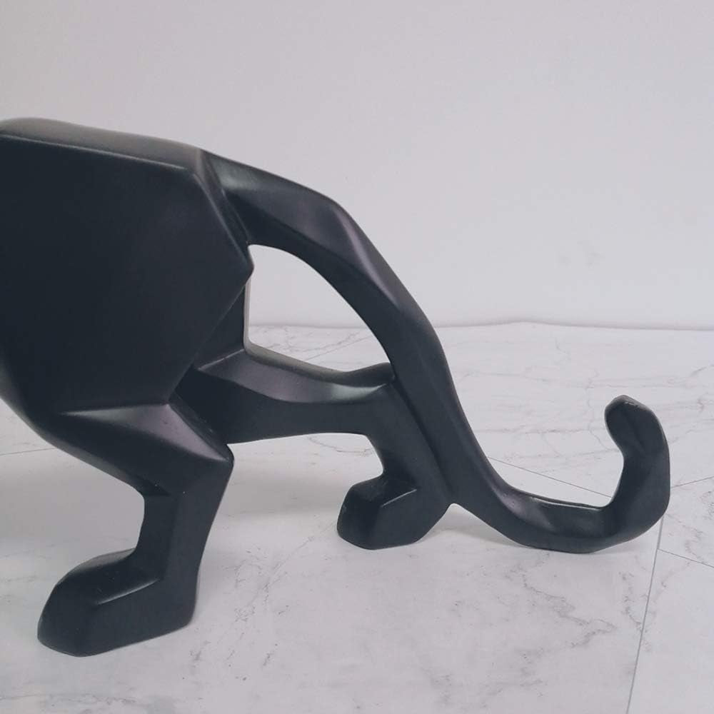 Nordic Modern Polyresin Cheetah Figurine Home Decor, Originality Home Decoration Furnishing Animal Ornament Resin, Resin Statues Home Decor Ornament Figures, Black