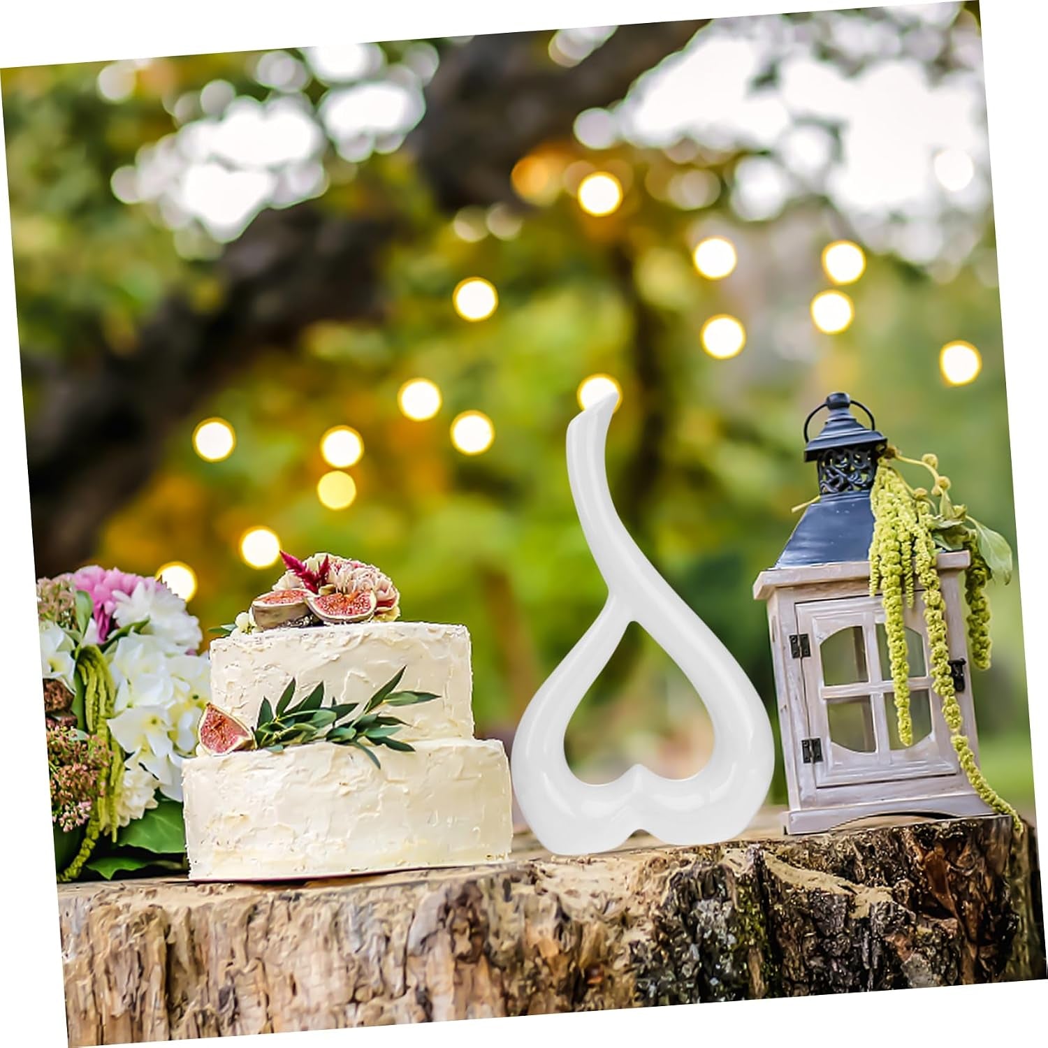Ceramic Receptacle Ceramic Vases Decorative Heart-Shaped Desktop Ornament for Home Decor Living Room Bedroom