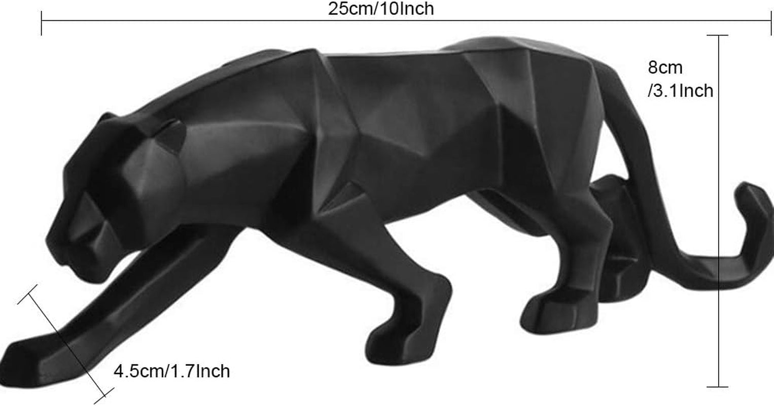 Nordic Modern Polyresin Cheetah Figurine Home Decor, Originality Home Decoration Furnishing Animal Ornament Resin, Resin Statues Home Decor Ornament Figures, Black